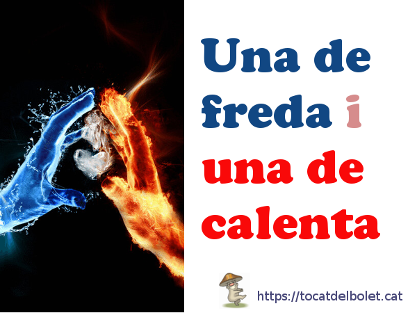 una de cal y otra de arena en català – Tocat del Bolet