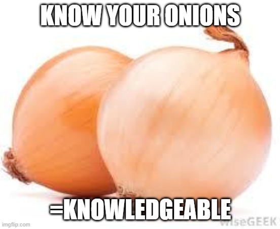 know your onions
British English slang words UK Colloquial