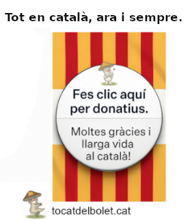 donatius
tocat del bolet
aportacions
l'aixeta