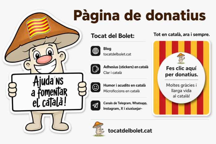 tocat del bolet, donatius, contribuir