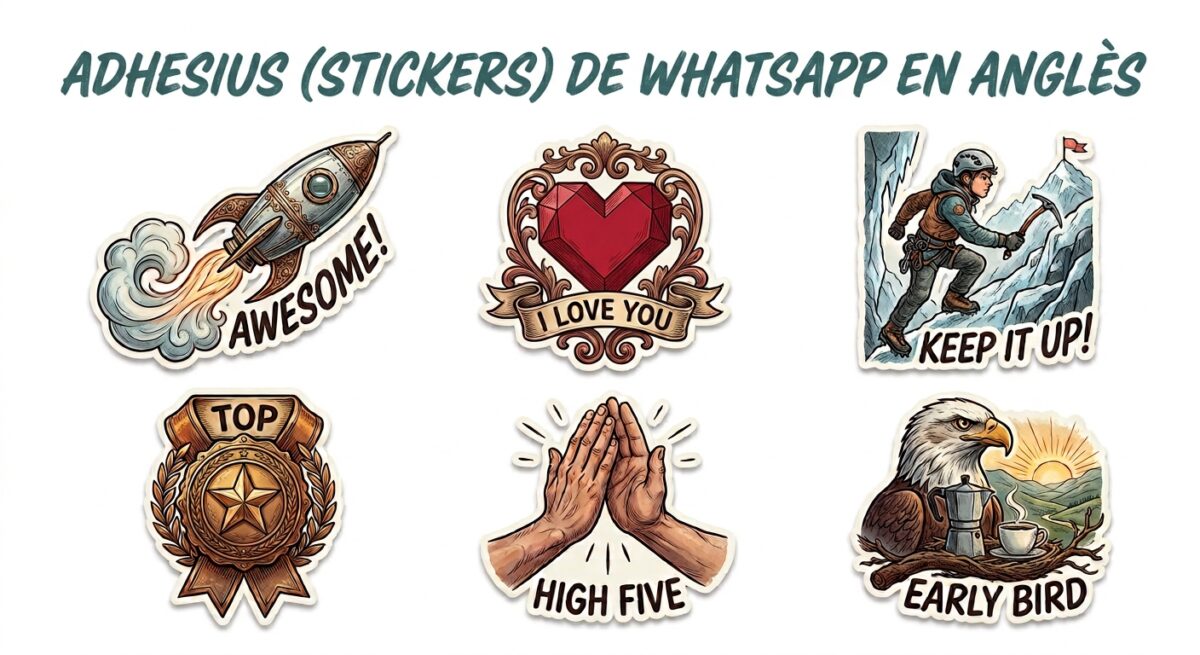 Stickers de whatsapp en anglès